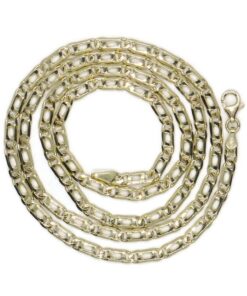 Cadena maciza de oro amarillo de 18 quilates, modelo Ojo de Tigre, 60,00 cm de largo, 3,5 mm de ancho y 1,00 mm de grosor