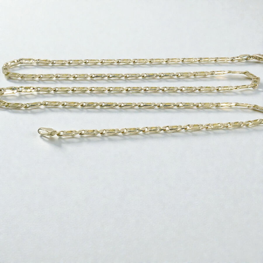 Cadena maciza de oro amarillo de 18 quilates, modelo Ojo de Tigre, 60,00 cm de largo, 3,5 mm de ancho y 1,00 mm de grosor - Imagen 4