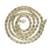 Cadena de oro amarillo macizo de 18 quilates, modelo combinado 3 Ojo de Perdiz + 1 eslabón completo