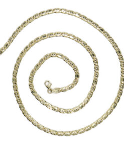 Cadena de oro amarillo macizo de 18 quilates, modelo combinado 3 Ojo de Perdiz + 1 eslabón completo - Imagen 4