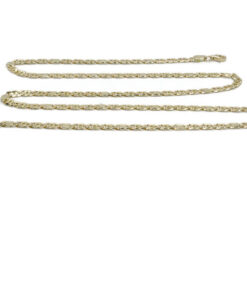 Cadena de oro amarillo macizo de 18 quilates, modelo combinado 3 Ojo de Perdiz + 1 eslabón completo - Imagen 8