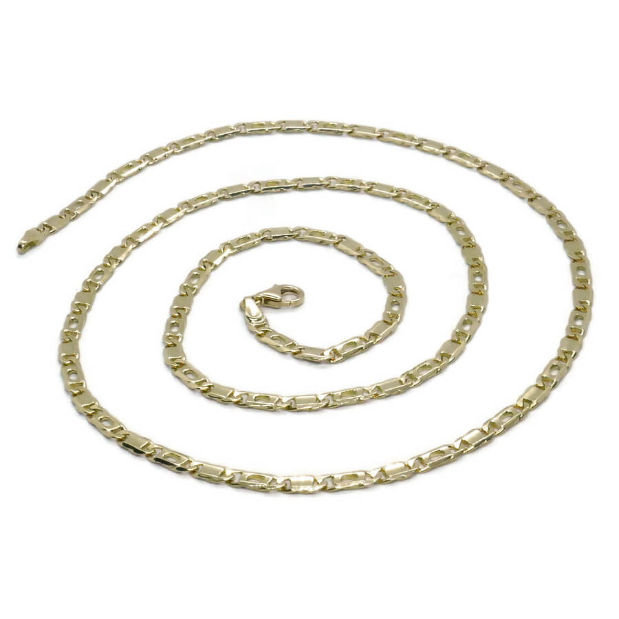 Cadena de oro amarillo mazico de 18 quilates, 3,5 mm de ancho y 60 cm de largo, con un peso de 19,30 gramos de oro de 18k. - Imagen 5