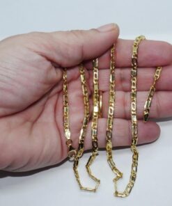 Cadena de oro amarillo mazico de 18 quilates, 3,5 mm de ancho y 60 cm de largo, con un peso de 19,30 gramos de oro de 18k. - Imagen 3