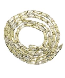 Cadena de oro amarillo macizo de 18k, 60 cm de largo y 4.00 mm de ancho, con cierre mosquetón de seguridad. Peso: 20.50 gramos de oro de 18k.