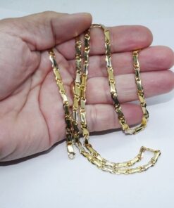 Cadena de oro amarillo macizo de 18k, 60 cm de largo y 4.00 mm de ancho, con cierre mosquetón de seguridad. Peso: 20.50 gramos de oro de 18k. - Imagen 3