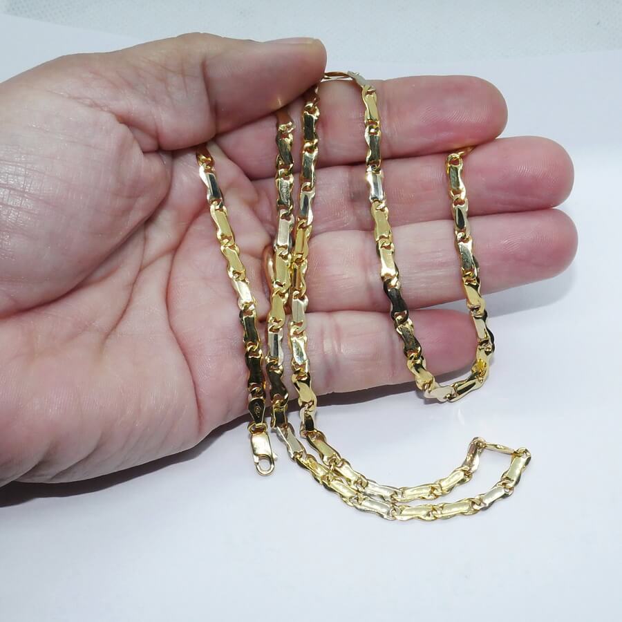 Cadena de oro amarillo macizo de 18k, 60 cm de largo y 4.00 mm de ancho, con cierre mosquetón de seguridad. Peso: 20.50 gramos de oro de 18k. - Imagen 3