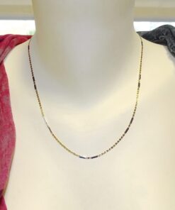 Cadena Oro 18k Bicolor Valentino 50 cm Mujer – Elegante y Fina - Imagen 6