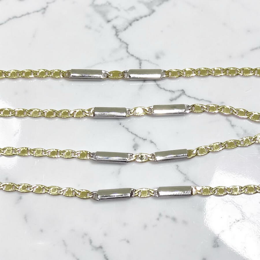 Cadena Oro 18k Bicolor Valentino 50 cm Mujer – Elegante y Fina - Imagen 4