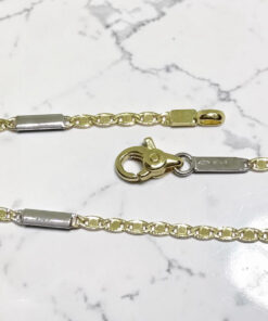 Cadena Oro 18k Bicolor Valentino 50 cm Mujer – Elegante y Fina - Imagen 5