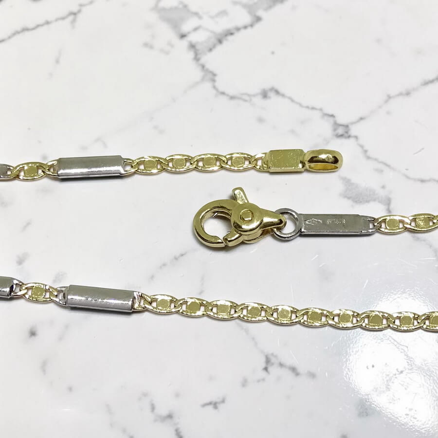 Cadena Oro 18k Bicolor Valentino 50 cm Mujer – Elegante y Fina - Imagen 5