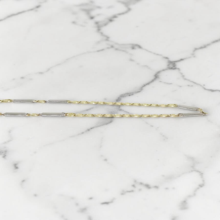 Cadena Oro 18k Bicolor Valentino 50 cm Mujer – Elegante y Fina - Imagen 8