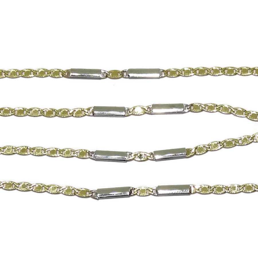 Cadena Oro 18k Bicolor Valentino 50 cm Mujer – Elegante y Fina - Imagen 9
