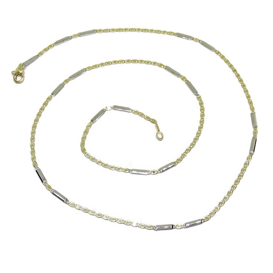 Cadena Oro 18k Bicolor Valentino 50 cm Mujer – Elegante y Fina - Imagen 7