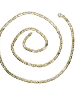 Clásica y elegante cadena de oro macizo de 18k, de 3.80 mm de ancha y 60.00cm de larga - Imagen 6