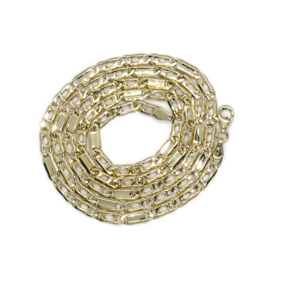 Clásica y elegante cadena de oro macizo de 18k, de 3.80 mm de ancha y 60.00cm de larga