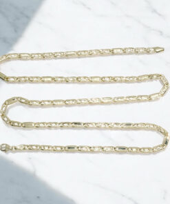 Clásica y elegante cadena de oro macizo de 18k, de 3.80 mm de ancha y 60.00cm de larga - Imagen 9