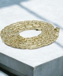 Clásica y elegante cadena de oro macizo de 18k, de 3.80 mm de ancha y 60.00cm de larga - Imagen 8