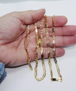 Clásica y elegante cadena de oro macizo de 18k, de 3.80 mm de ancha y 60.00cm de larga - Imagen 3