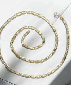 Clásica y elegante cadena de oro macizo de 18k, de 3.80 mm de ancha y 60.00cm de larga - Imagen 4
