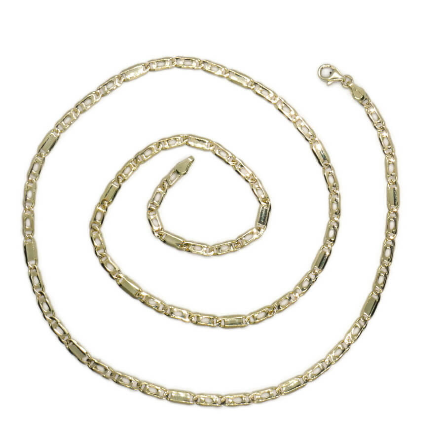 Clásica y elegante cadena de oro macizo de 18k, de 3.80 mm de ancha y 60.00cm de larga - Imagen 6