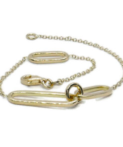 Pulsera de oro amarillo 18k con óvalos diseño contemporáneo regalo mujer exclusivo - Imagen 4
