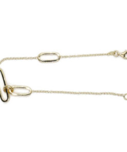 Pulsera de oro amarillo 18k con óvalos diseño contemporáneo regalo mujer exclusivo - Imagen 7