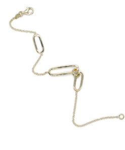 Pulsera de oro amarillo 18k con óvalos diseño contemporáneo regalo mujer exclusivo - Imagen 5