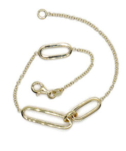 Pulsera de oro amarillo 18k con óvalos diseño contemporáneo regalo mujer exclusivo - Imagen 9