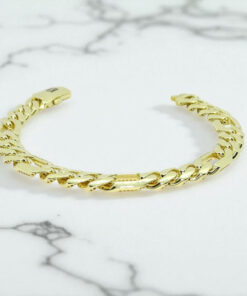 Pulsera Oro 18k Hombre 3x1 20,5 cm Cierre Mónaco Clásica Elegante - Imagen 10