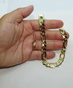 Alternative view of Pulsera Oro 18k Hombre 3x1 20,5 cm Cierre Mónaco Clásica Elegante