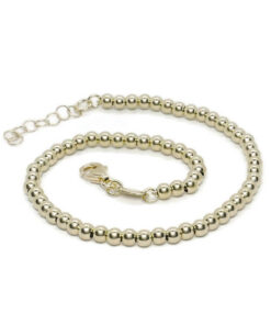 Pulsera de Oro Amarillo 18k para Mujer – Diseño de Bolas Brillo con Cierre Mosquetón – Joya Elegante para Todos los Días – 2.60gr - Imagen 5