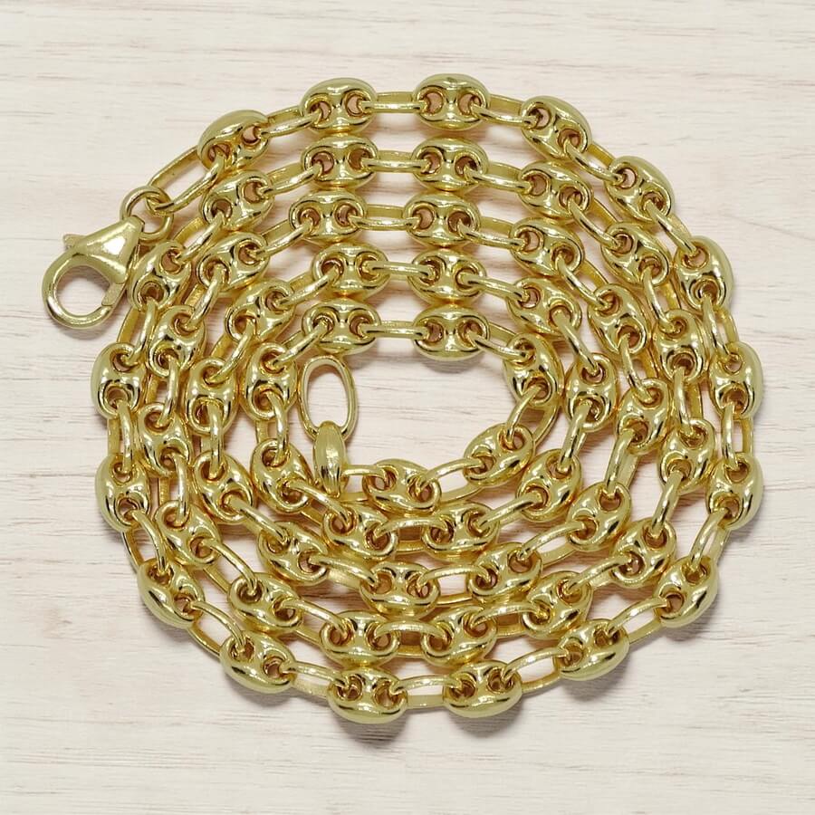 Cadena Calabrotes Oro 18k Hombre 70 cm – Cadena Larga Elegante y Fuerte – 14,55 gr – Never Say Never