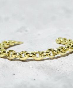 Pulsera Rolo Oro 18k Hombre y Mujer 21 cm | Cadena 7 mm Elegante - Imagen 5