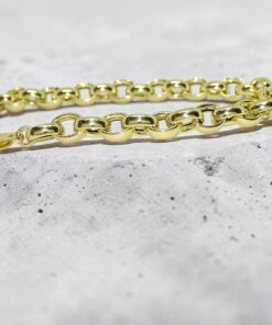 Pulsera Rolo Oro 18k Hombre y Mujer 21 cm | Cadena 7 mm Elegante - Imagen 4