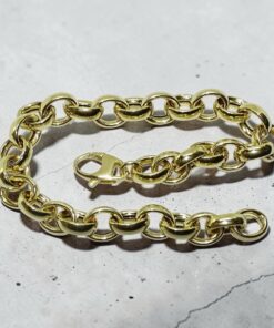 Pulsera Rolo Oro 18k Hombre y Mujer 21 cm | Cadena 7 mm Elegante - Imagen 7