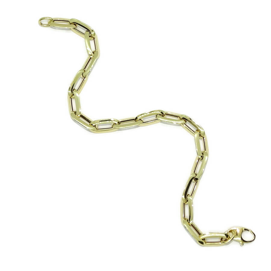 Pulsera Mujer Oro 18k Cadena Forzada 7mm Elegante con Cierre Mosquetón - Imagen 7