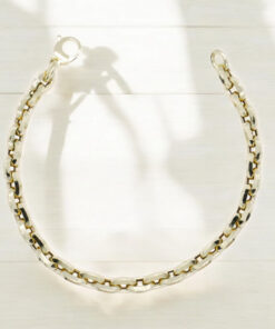 Pulsera Oro 18k Eslabones Ovalados Gruesos Unisex 6,5 mm Cierre Mosquetón 20,5 cm - Imagen 6