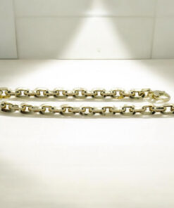 Pulsera Oro 18k Eslabones Ovalados Gruesos Unisex 6,5 mm Cierre Mosquetón 20,5 cm - Imagen 8