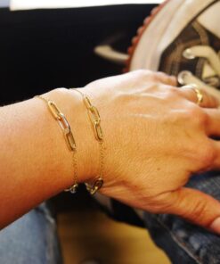 Never Say Never Pulsera Mujer Oro 18k Oro Amarillo Eslabones 19cm - Imagen 3