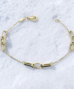 Never Say Never Pulsera Mujer Oro 18k Oro Amarillo Eslabones 19cm - Imagen 5