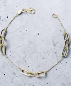 Never Say Never Pulsera Mujer Oro 18k Oro Amarillo Eslabones 19cm