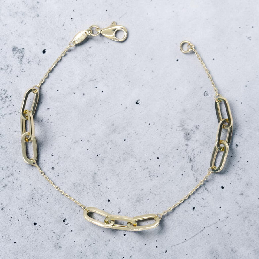 Never Say Never Pulsera Mujer Oro 18k Oro Amarillo Eslabones 19cm