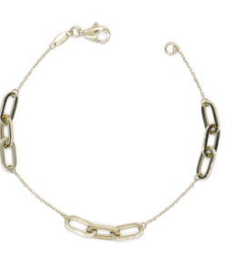 Never Say Never Pulsera Mujer Oro 18k Oro Amarillo Eslabones 19cm - Imagen 4