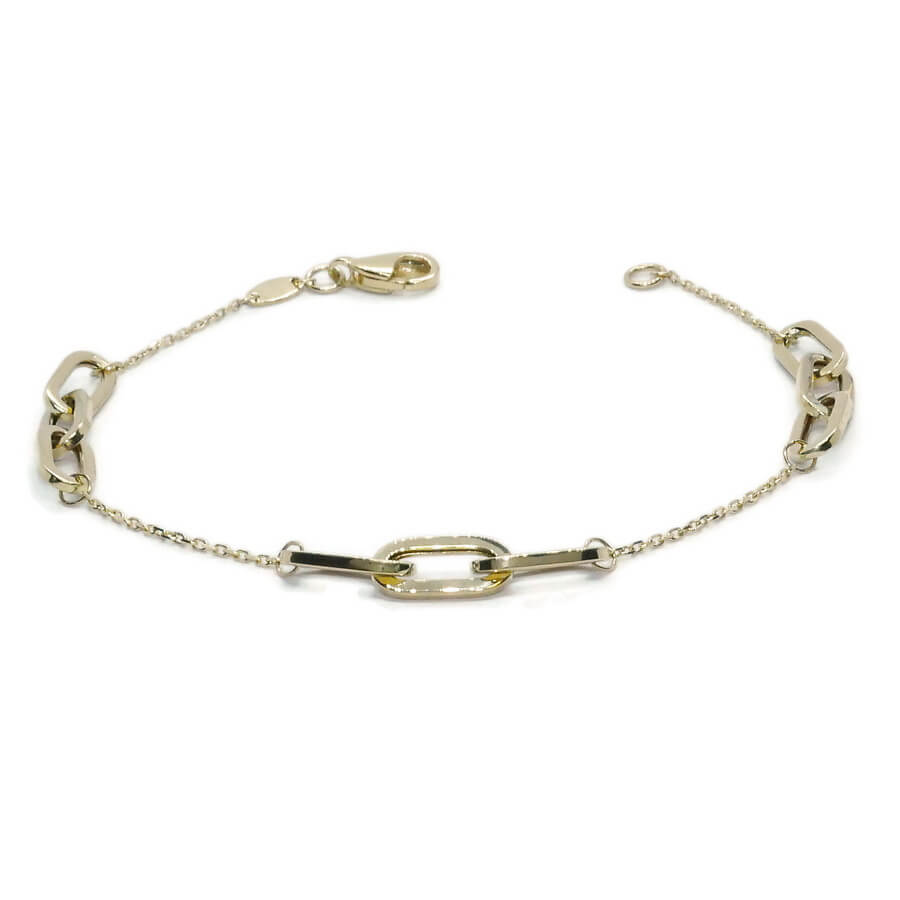 Never Say Never Pulsera Mujer Oro 18k Oro Amarillo Eslabones 19cm - Imagen 7