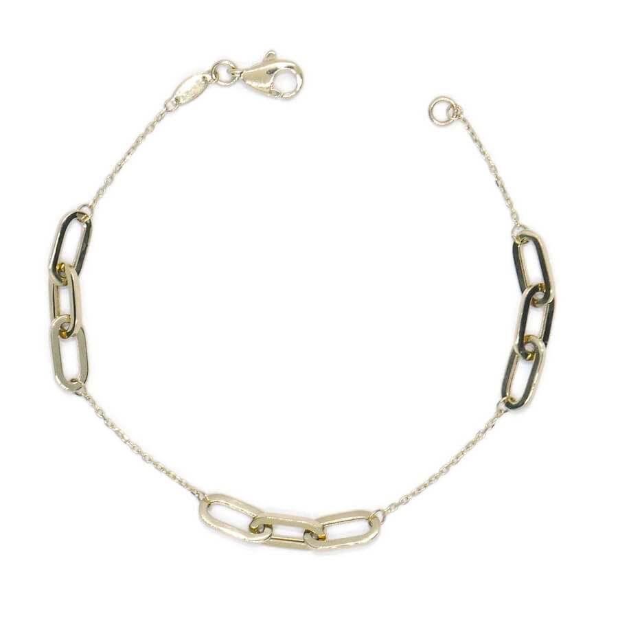 Never Say Never Pulsera Mujer Oro 18k Oro Amarillo Eslabones 19cm - Imagen 4