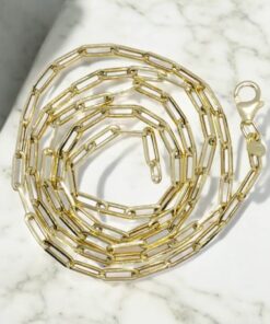 Cadena Oro 18k Hombre 60cm – Modelo Forzada 3mm – Elegante, Ligera y Resistente – Cierre Mosquetón – 5.70gr