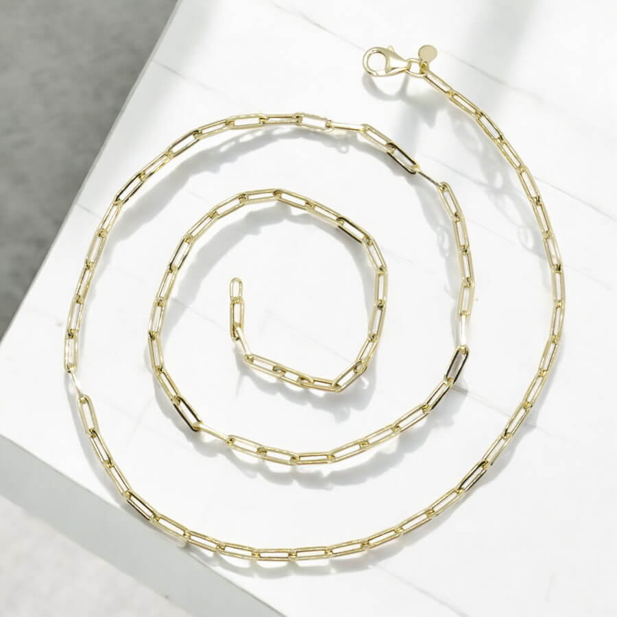 Cadena Oro 18k Hombre 60cm – Modelo Forzada 3mm – Elegante, Ligera y Resistente – Cierre Mosquetón – 5.70gr - Imagen 5