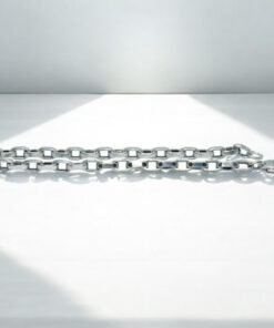 Pulsera Barbada Oro Blanco 18k Hombre Mujer 21cm 4mm - Imagen 5