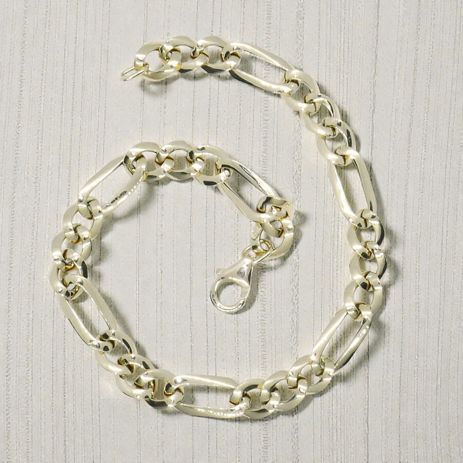 Pulsera 3x1 Oro 18k Hombre y Mujer 20 cm 6,5 mm Elegante y Ligera