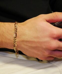 Alternative view of Pulsera 3x1 Oro 18k Hombre y Mujer 20 cm 6,5 mm Elegante y Ligera